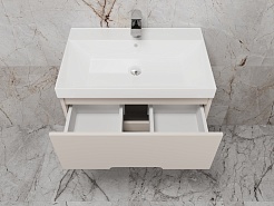 Style Line Тумба с раковиной Матис 70 подвесная крем – фотография-5